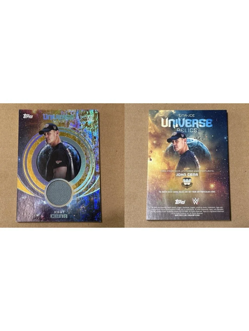 2025 Topps Universe WWE John Cena #UNR-JCE Universe Relics #/99